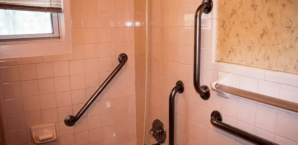 Shower grab bar installation for bathroom safety and accessibility in Denver, CO