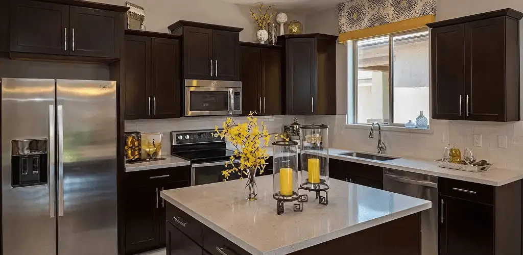 Cabinet painting results with freshly painted kitchen cabinets in Denver, CO