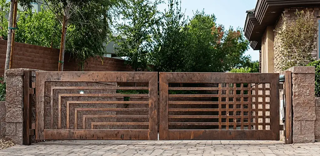 Custom driveway gate installation for a home entrance in Denver, CO