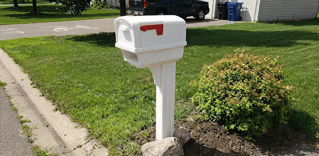 Mailbox installation for a residential curbside mailbox in Denver, CO